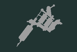 Tattoo machine icon for the Skinart online tattoo course